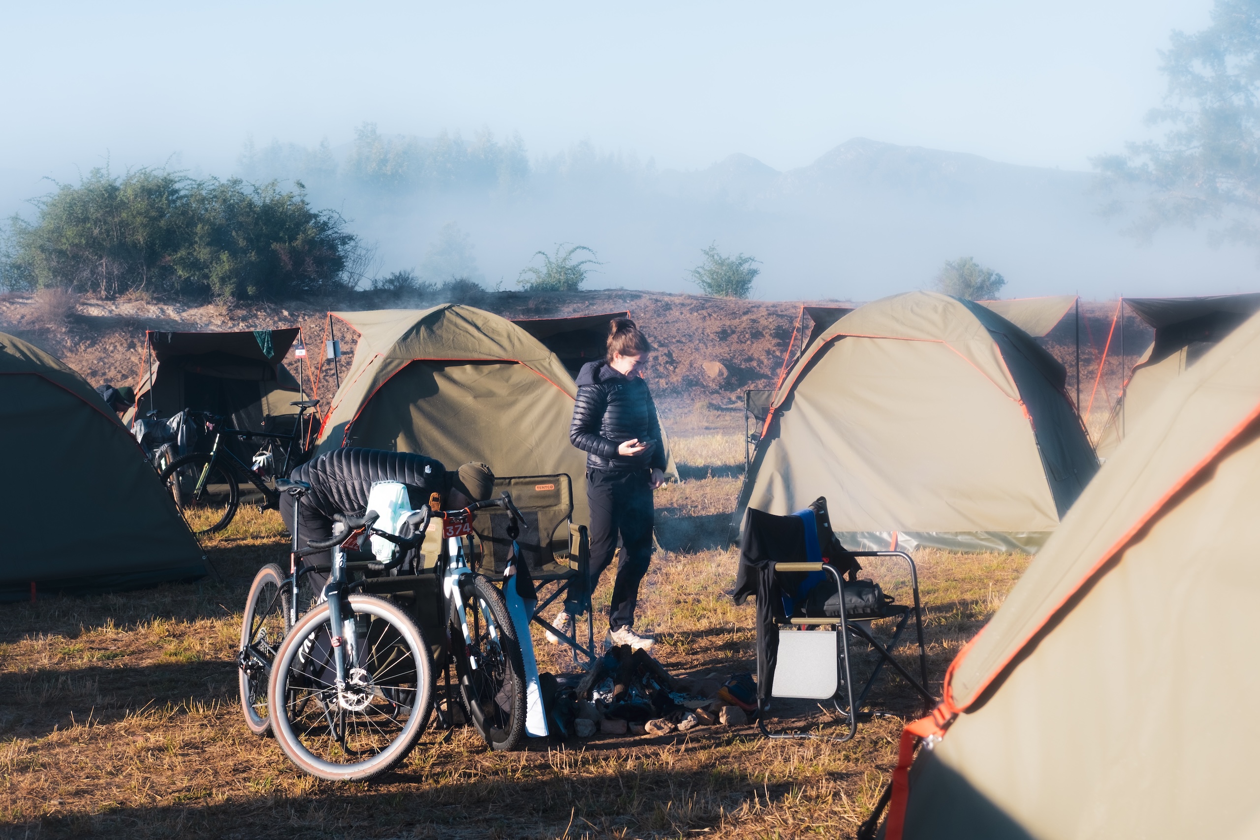 Camp life at the inaugural Gravel Burn